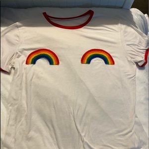 rainbow patch shirt